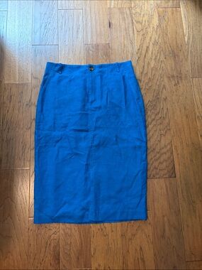 Ann Taylor Vibrant Blue Pencil Skirt 10